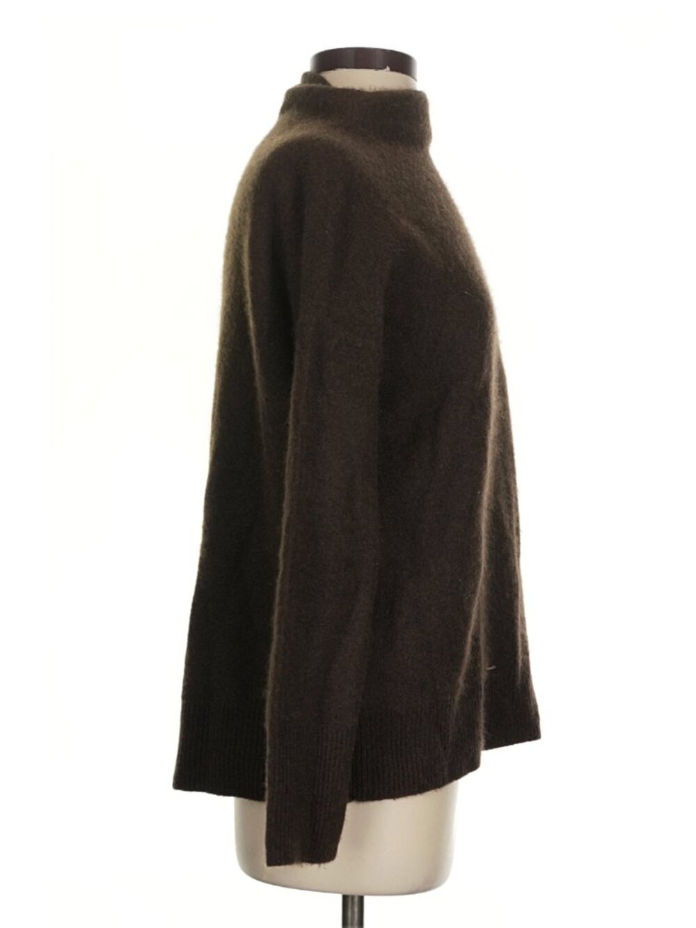 Vince Cashmere Funnel Neck Sweater Chocolate Brown Size S Fall 2020 Oversized - Picture 3 of 12